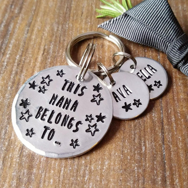 Personalised Belongs To Stars Keyring | Mother's Day | Gifts for Dad-Keyring-Sparkle & Dot Designs