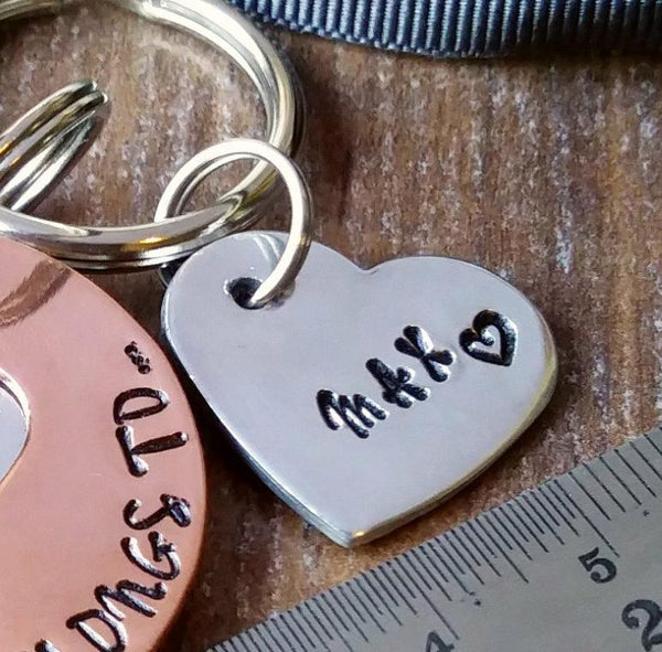 Extra Name Tags For Belongs To & Breastfeeding Keyrings - Sparkle & Dot Hand Stamped Designs