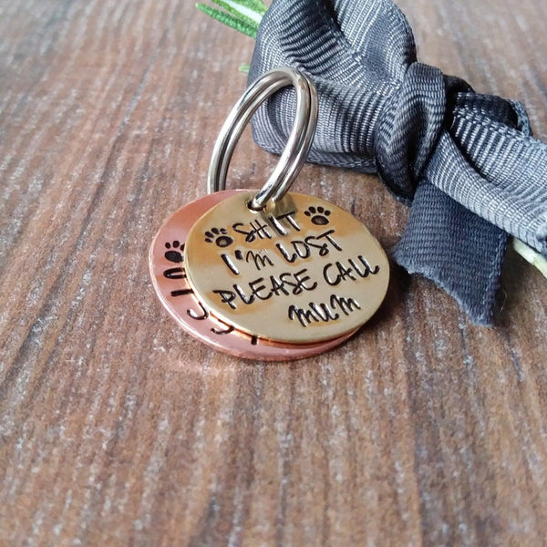 Personalised Copper & Brass Dog ID Pet Tags-Dog Tag-Sparkle & Dot Designs