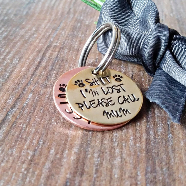 Personalised Copper & Brass Dog ID Pet Tags-Dog Tag-Sparkle & Dot Designs