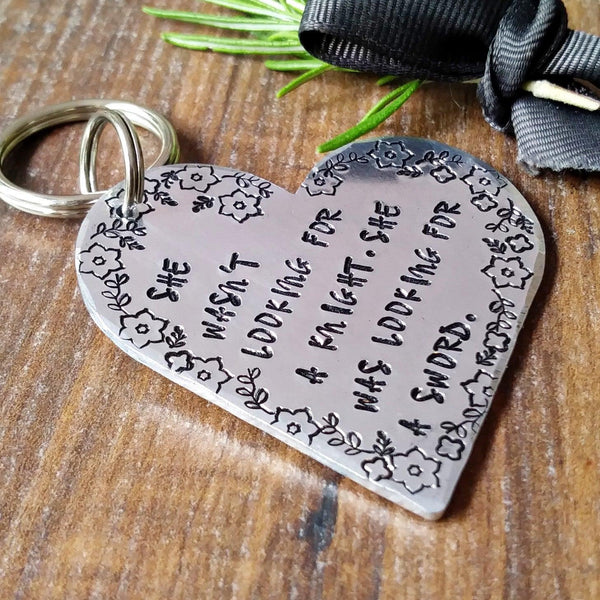 Feminist Quote Heart Keychain-Keyring-Sparkle & Dot Designs