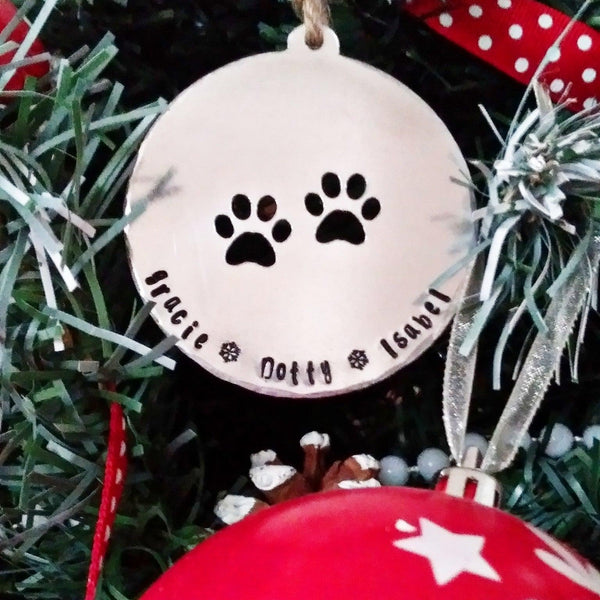 Personalised Pet Christmas Tree Decoration-Christmas Keepsake-Sparkle & Dot Designs