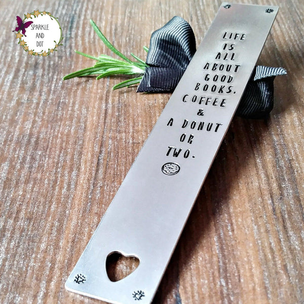 Personalised Hand Stamped Metal Bookmark-Bookmark-Sparkle & Dot Designs