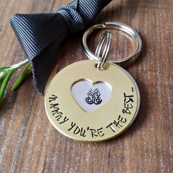 Personalised Elephant Keyring | Hidden Message Belongs To Gift Sparkle & Dot Hand Stamped