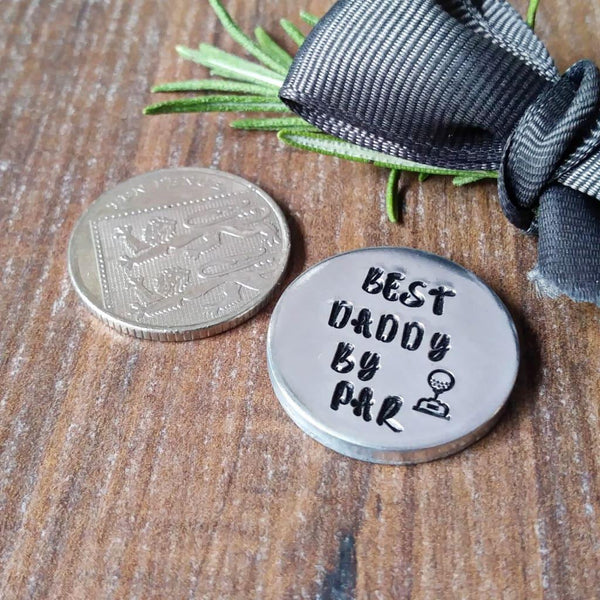 Aluminium Personalised Golf Ball Marker | Father's Day Token-Golf Marker-Sparkle & Dot Designs