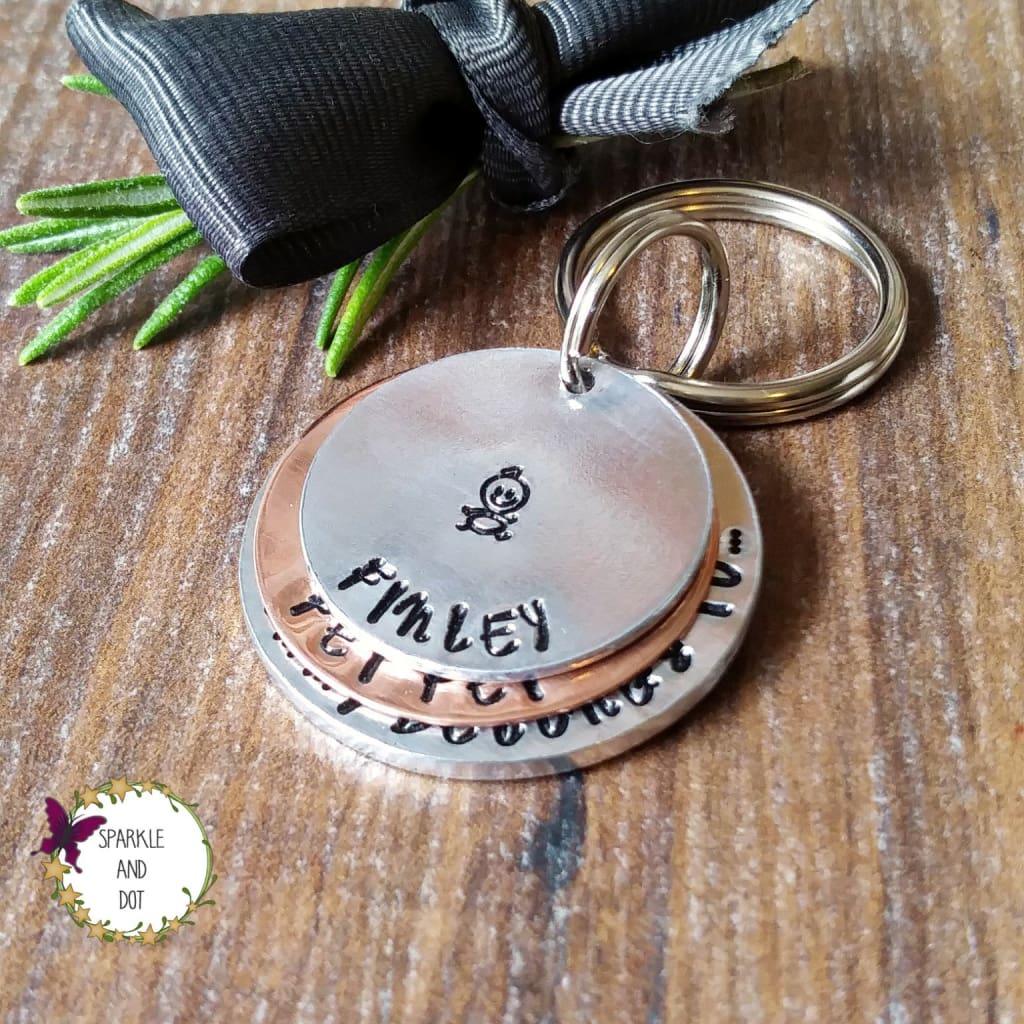 This Daddy Belongs To Copper Mixed Metal Keyring-Keyring-Sparkle & Dot Designs