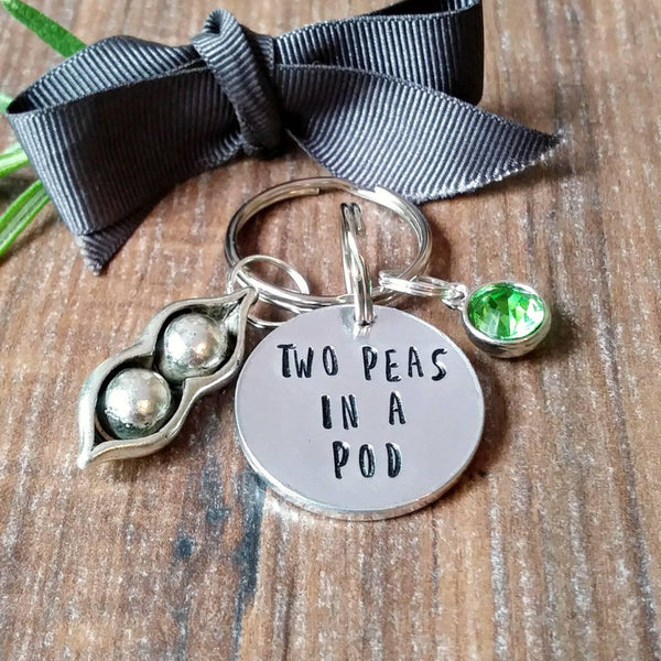 Two Peas In A Pod Best Friend Keyring-Keyring-Sparkle & Dot Designs