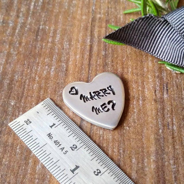 Personalised Proposal Token | Marry Me Proposal Love Heart-Pocket Tokens-Sparkle & Dot Designs